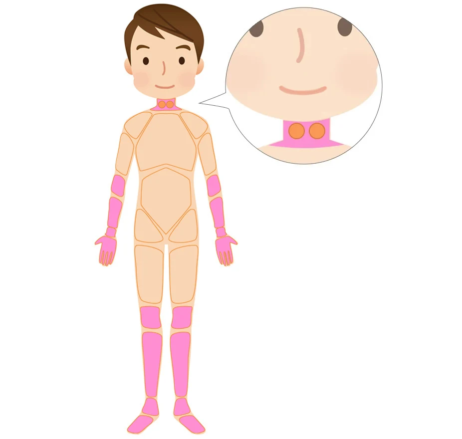 原因不明の腰痛の鍼治療Bの範囲